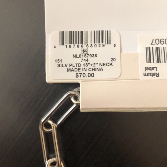 Macy’s And now this Silver plated necklace 18”+ 2” Extender. Brand new with 🏷️ - Picture 7 of 8